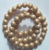 16 inch strand of 8mm Glass Pearls - Beige Rainbow Lustre 